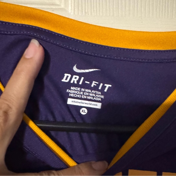 Nike Purple and Gold Dri-FIT Shirt - Picture 3 of 3